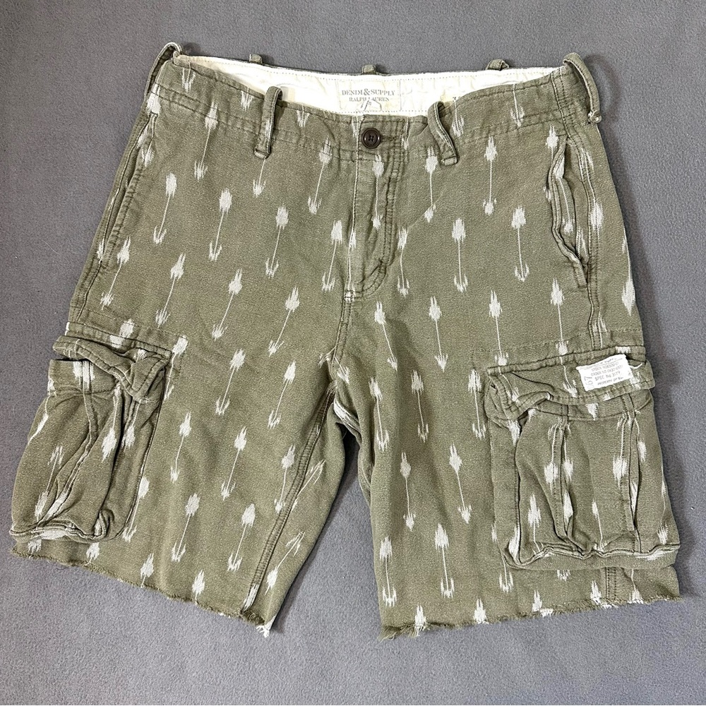 Ralph Lauren Denim & Supply Cut Off Cargo Shorts Mens 32